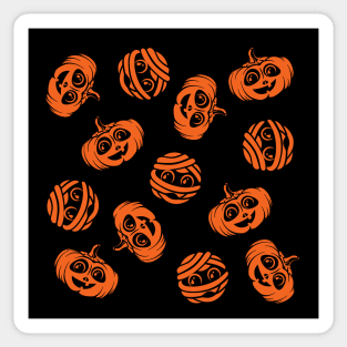 Cute Pumpkins and Mummy Heads Sticker